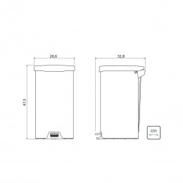 Lixeira com Pedal New em Aço Inox com Acabamento Polido 20 L - Tramontina 